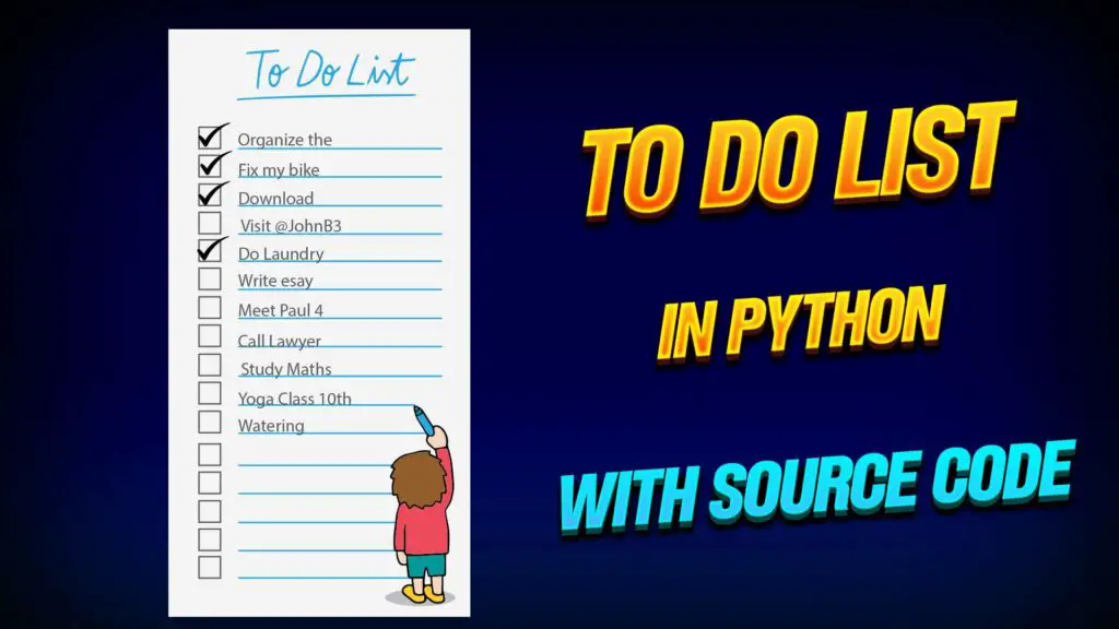 To Do List in Python with source Code